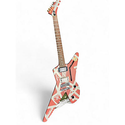 Used EVH Striped Series Shark Burgundy Solid Body Electric Guitar