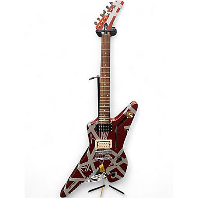 Used EVH Striped Series Shark Burgundy Solid Body Electric Guitar
