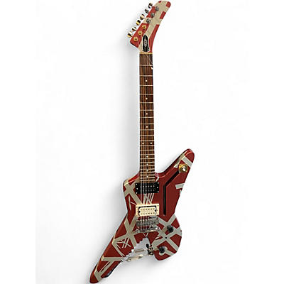 Used EVH Striped Series Shark Red Solid Body Electric Guitar