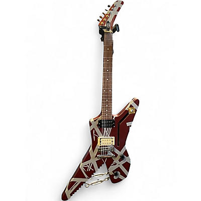 Used EVH Striped Series Shark Red Solid Body Electric Guitar
