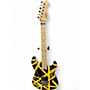 Used EVH Striped Series Star BLACK WITH YELLOW STRIPES Solid Body Electric Guitar BLACK WITH YELLOW STRIPES