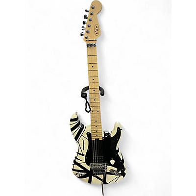 Used EVH Striped Series WHITE Solid Body Electric Guitar