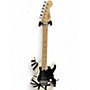 Used EVH Striped Series white and black  Solid Body Electric Guitar white and black