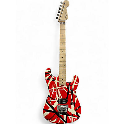 Used EVH Striped series red with black and white red Solid Body Electric Guitar