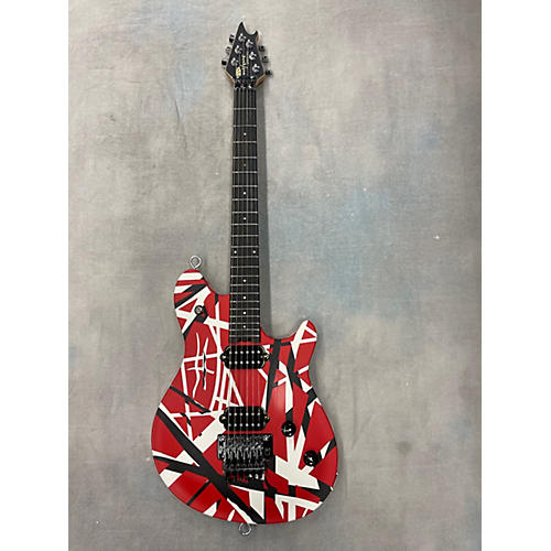 EVH Used EVH Wolfgang Special Striped Series Red, Black, And White Solid Body Electric Guitar Red, Black, and White