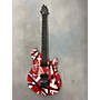 Used EVH Used EVH Wolfgang Special Striped Series Red, Black, And White Solid Body Electric Guitar Red, Black, and White