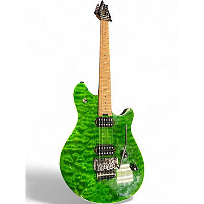 Used EVH Wolfgang Standard TRANSPARENT GREEN Solid Body Electric Guitar