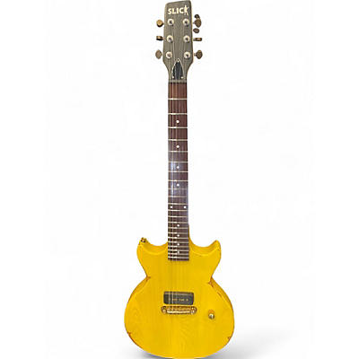 Used Earl Slick SL 59 Worn TV Yellow Solid Body Electric Guitar