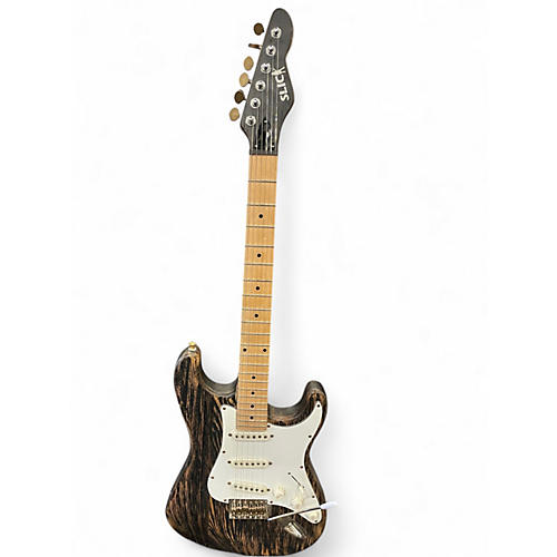 Used Earl Slick SL57 BLACK WOOD GRAIN  Solid Body Electric Guitar BLACK WOOD GRAIN