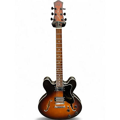 Used Eart E-335 Tobacco Burst Hollow Body Electric Guitar