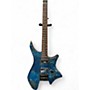 Used Eart GW1 Blue Burl Solid Body Electric Guitar Blue Burl