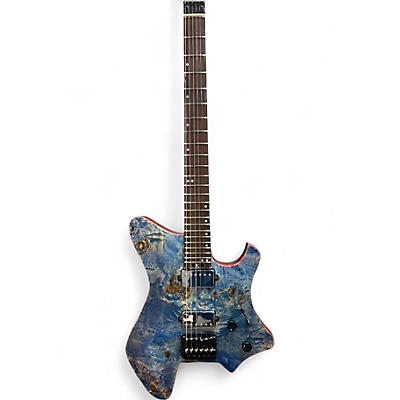 Used Eart GW2 BURLED BLUE Solid Body Electric Guitar