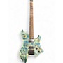 Used Eart GW2 pro Trans Blue Solid Body Electric Guitar Trans Blue