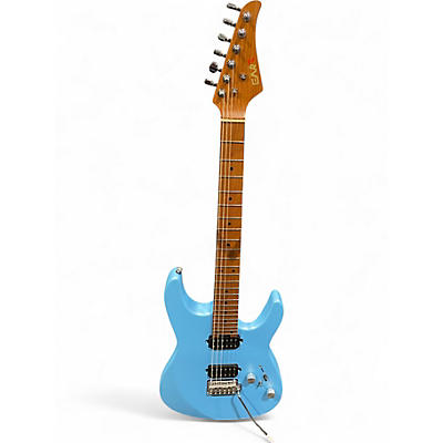 Used Eart Guitars DMX10 Blue Solid Body Electric Guitar