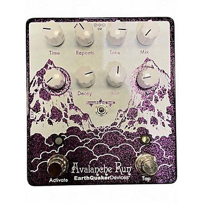 Used EarthQuaker Devices Avalanche Run V2 Delay Purple Sparkle Effect Pedal