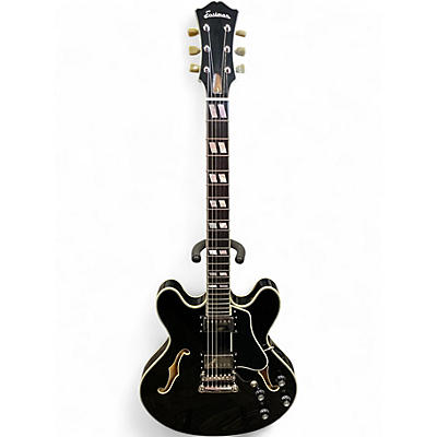 Used Eastman T-486 Black Hollow Body Electric Guitar