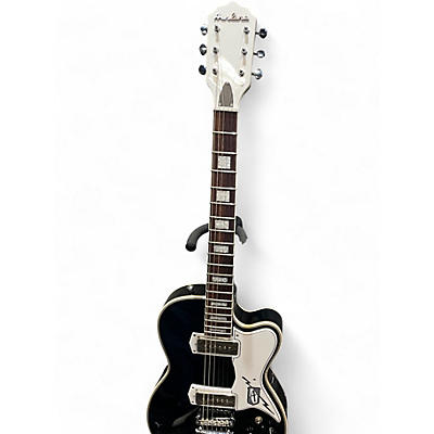 Used Eastwood AIRLINE TUXEDO Black Solid Body Electric Guitar