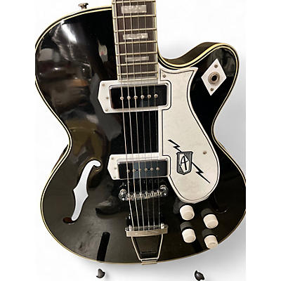 Used Eastwood Airline Espanada Black Hollow Body Electric Guitar