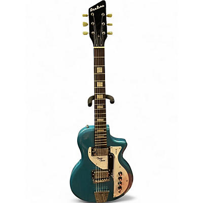 Used Eastwood Airline Twin Tone Blue Solid Body Electric Guitar