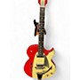 Used Eastwood Backlund Rockerbox II DLX Red and White Hollow Body Electric Guitar Red and White