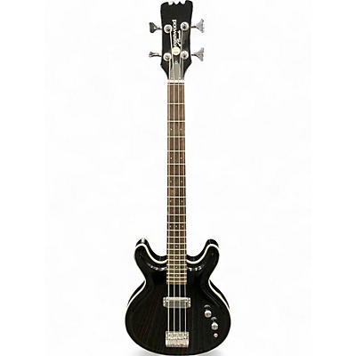 Used Eastwood Black Widow Black Electric Bass Guitar