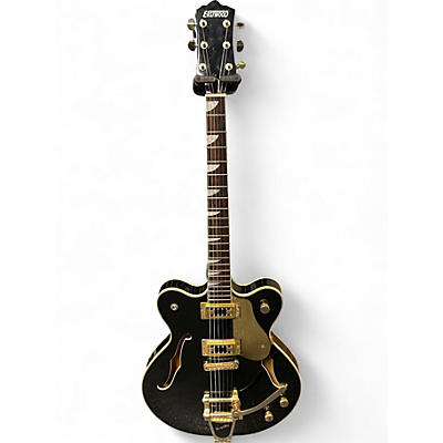 Used Eastwood Classic 6 Deluxe Black Hollow Body Electric Guitar
