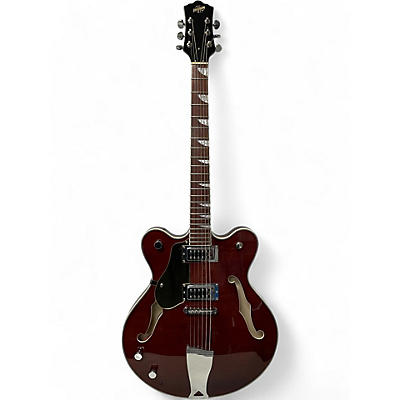 Used Eastwood Classic 6 Left-Handed Walnut Hollow Body Electric Guitar