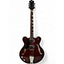 Used Eastwood Classic 6 Left-Handed Walnut Hollow Body Electric Guitar Walnut