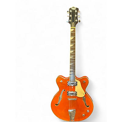 Used Eastwood Classic 6 Orange Hollow Body Electric Guitar