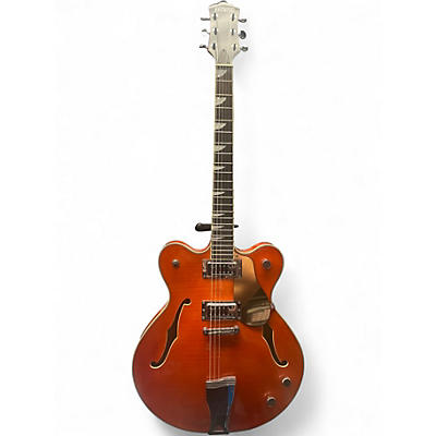 Used Eastwood Classic 6 Transparent Orange Hollow Body Electric Guitar