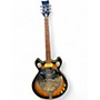 Used Eastwood Delta 4 Tenor  2 Tone Sunburst Hollow Body Electric Guitar 2 Tone Sunburst