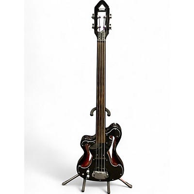 Used Eastwood EUB-1 Left Handed Sunburst Electric Bass Guitar
