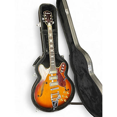 Used Eastwood H78 Tobacco Burst Hollow Body Electric Guitar