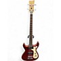 Used Eastwood HI FLYER Red Sparkle Electric Bass Guitar Red Sparkle