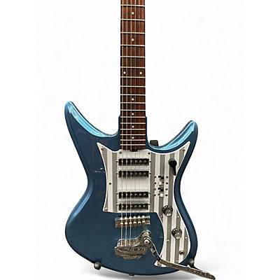 Used Eastwood Ichiban Sharkfin K4L Ice Blue Metallic Solid Body Electric Guitar