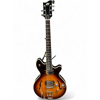 Used Eastwood JH1200 2 Color Sunburst Hollow Body Electric Guitar