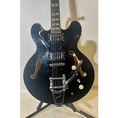 Eastwood Used Eastwood Joey Leone Superfast Signature Black Hollow Body Electric Guitar