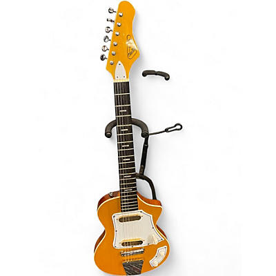 Used Eastwood LG-50 Orange Solid Body Electric Guitar