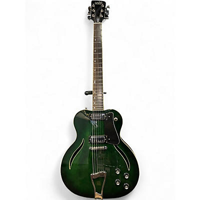 Used Eastwood MESSENGER  GREENBURST Hollow Body Electric Guitar