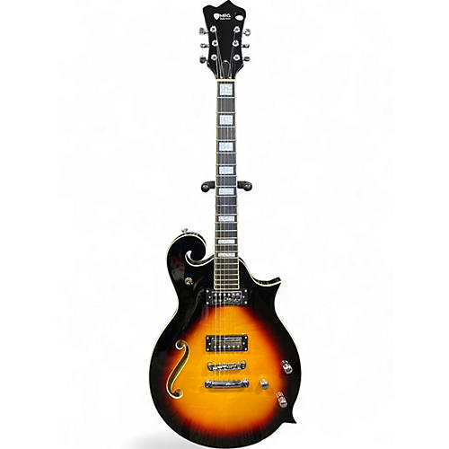 Used Eastwood MRG Studio Series Electric Sunburst Hollow Body Electric Guitar Sunburst