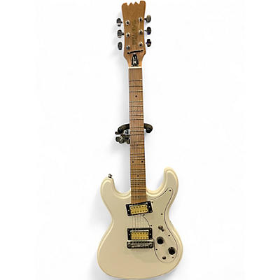 Used Eastwood Phase IV Microtonal Alpine White Solid Body Electric Guitar