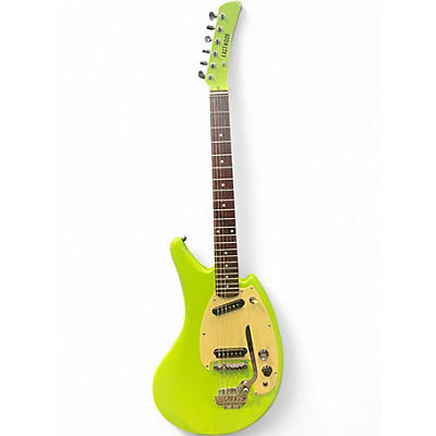 Used Eastwood SG2C Flying Banana Mint Green Hollow Body Electric Guitar