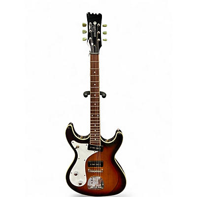 Used Eastwood SIDEJACK BARITONE LH Tobacco Burst Solid Body Electric Guitar