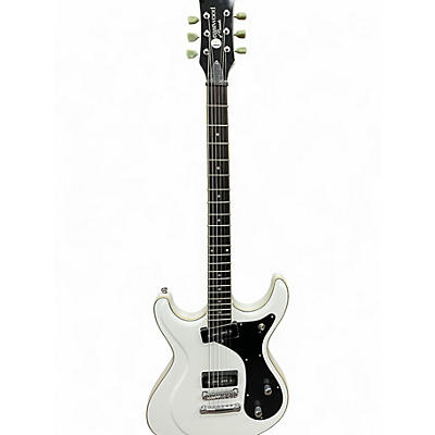 Used Eastwood SIDEJACK BARITONE White Solid Body Electric Guitar