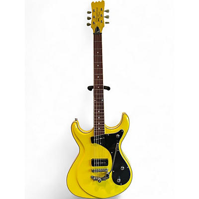 Used Eastwood Sidejack DLX Baritone Modena Yellow Solid Body Electric Guitar