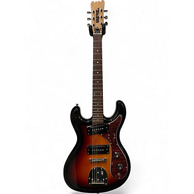 Used Eastwood Univox Hi-Flier Custom Sunburst Solid Body Electric Guitar