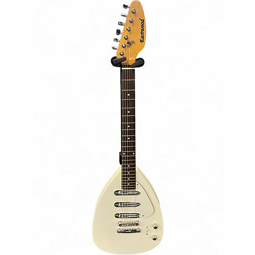 Used Eastwood VT6 TEARDROP WHITE Solid Body Electric Guitar WHITE