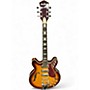 Used Eastwood airline h78 2 Tone Sunburst Hollow Body Electric Guitar 2 Tone Sunburst