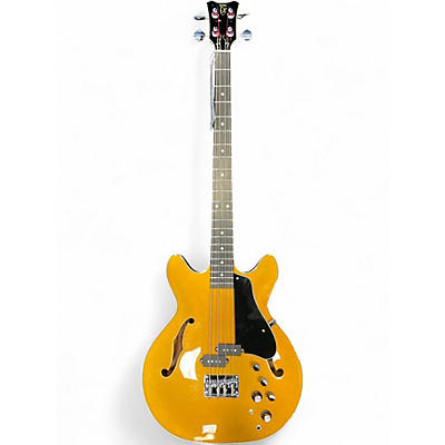 Used Eastwood hooky Gold Electric Bass Guitar