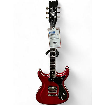 Used Eastwood sidejack Crimson Red Trans Solid Body Electric Guitar